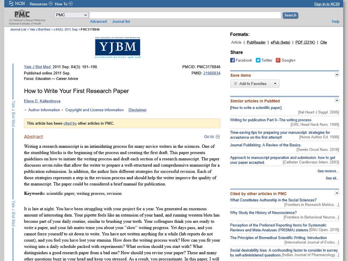 How to write your first research paper